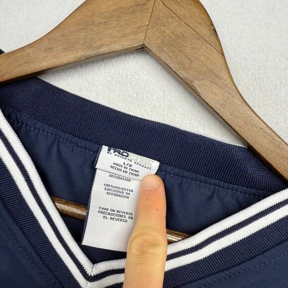 Vintage Michigan Wolverines Windbreaker Jacket Men's Large Blue Embroidered y2k - Picture 7 of 8